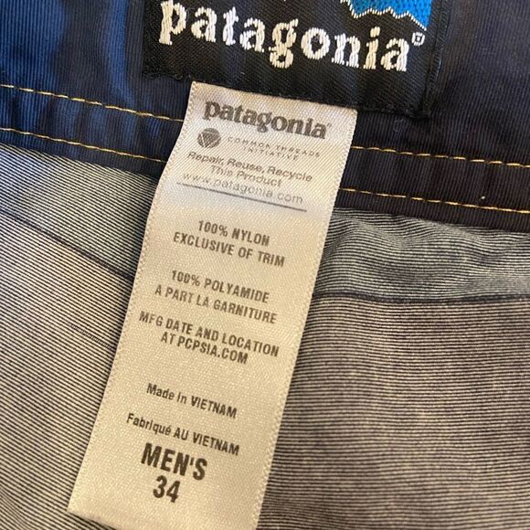 PATAGONIA Mens Wavefarer Size 34 Board Shorts 100% Nylon 11” Inseam Nautical - Picture 7 of 9